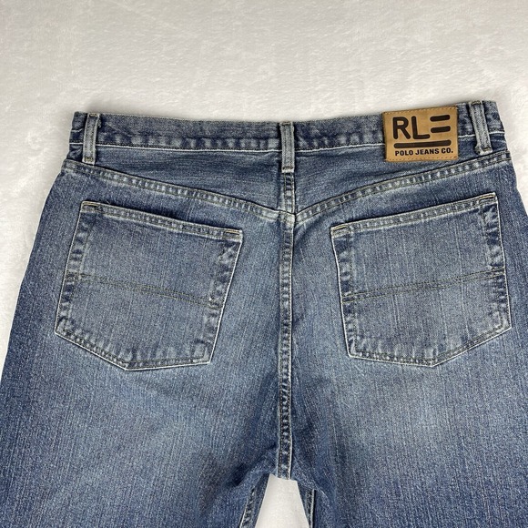 RALPH LAUREN Jeans Co Woodrow Straight Leg Denim Jeans Mens 36x30 Loose Wide Leg - Picture 9 of 14